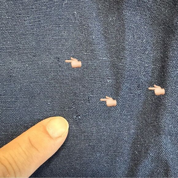 Anthology Linen Blend Navy Blue Tiered Midi Skirt - Picture 11 of 12